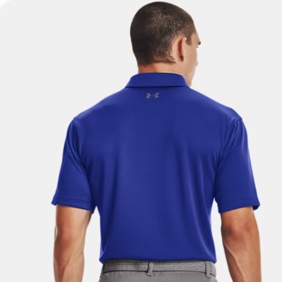 Under Armour Heatgear Royal Blue/Gray Polo Mens Size Small - Picture 7 of 8